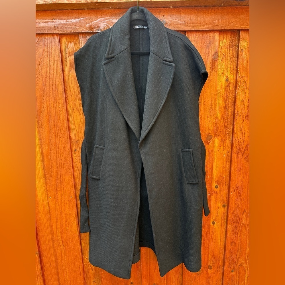 Zara waistcoat belted vest - Picture 2 of 10